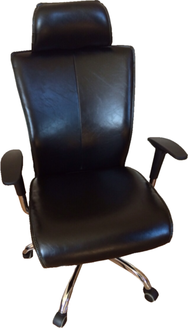 Executive Black Leather Office Chair - HB-020-BLK